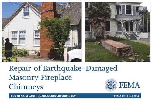 Repair of Earthquake-Damaged Masonry Fireplace Chimneys