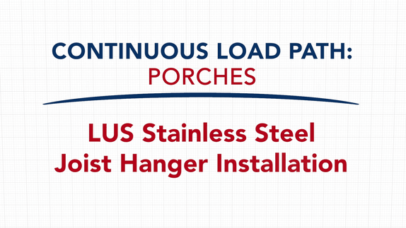 LUS Stainless Steel Joist Hanger Installation video