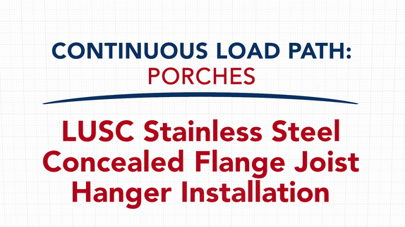 LUSC Stainless Steel Concealed Flange Joist Hanger Installation video