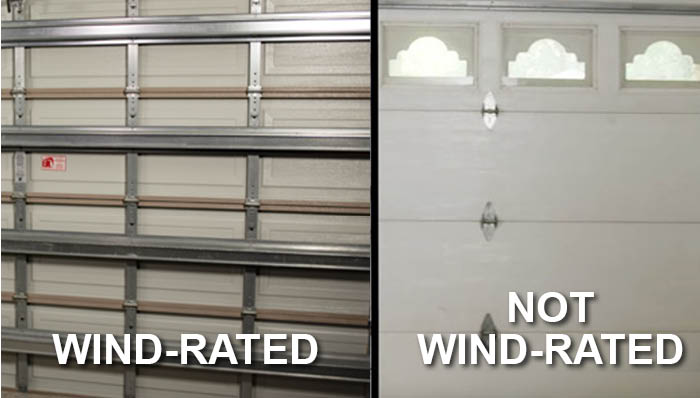 What type of doors are best for high-wind locations?